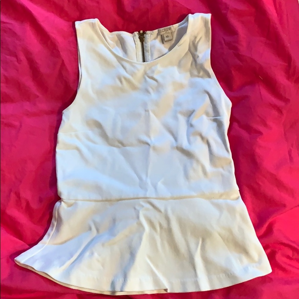 White peplum top j.Crew
